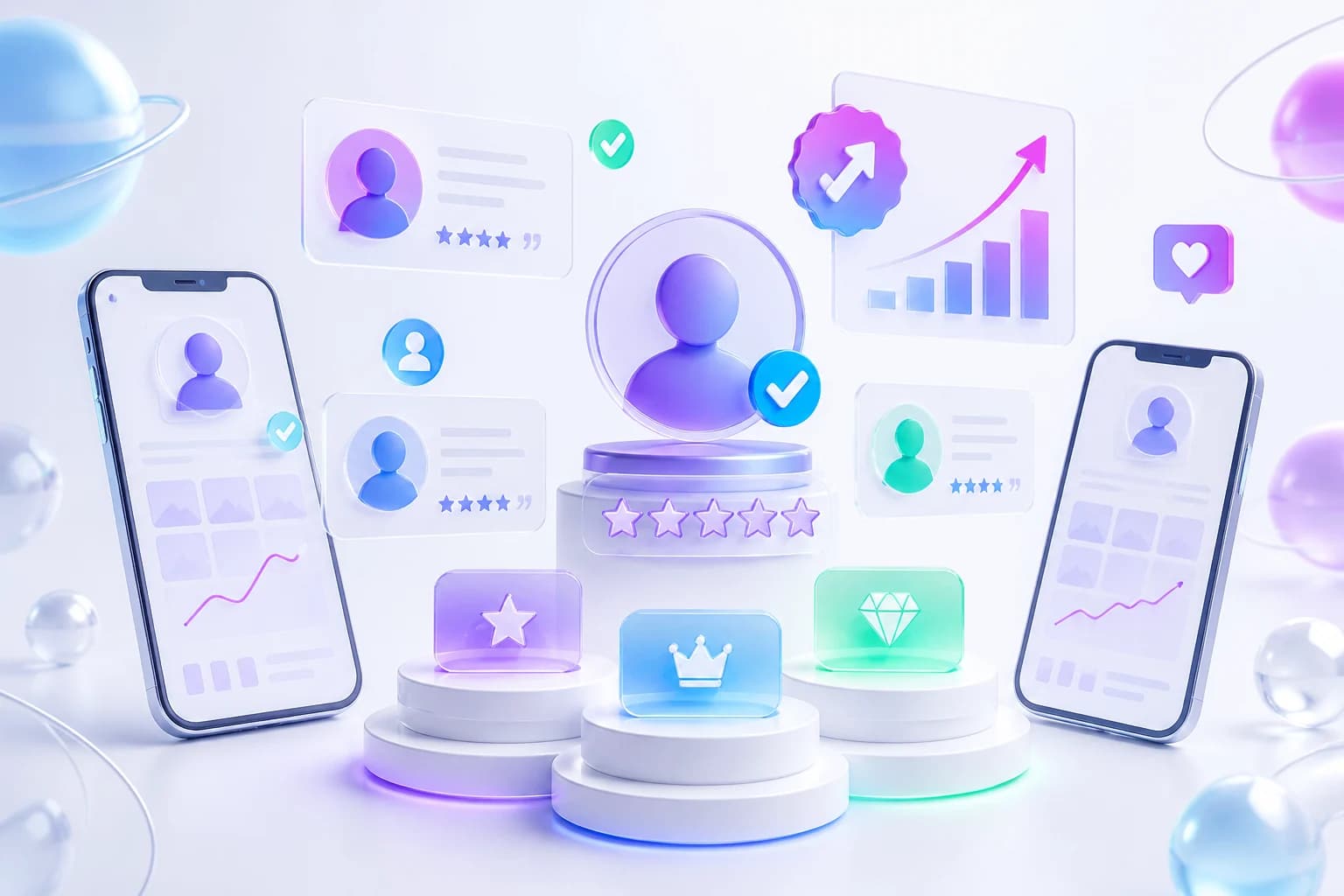 Creator trust and social proof visual
