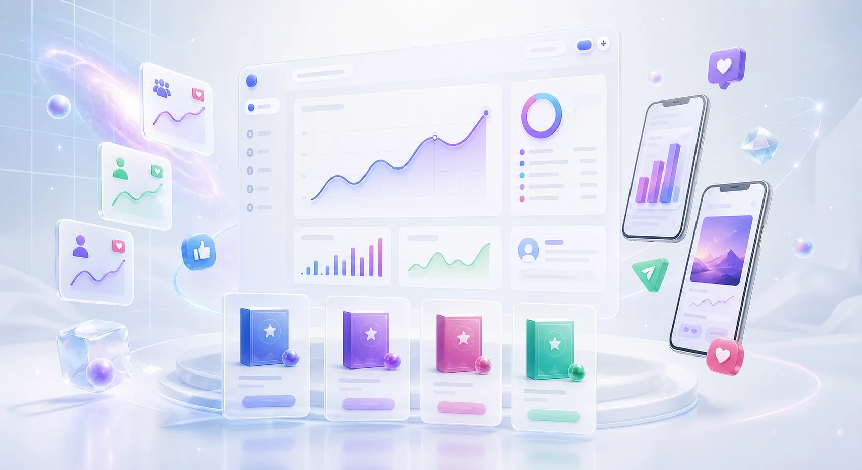 Premium social media service shop dashboard
